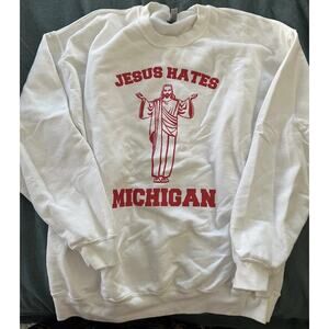Ohio State Sweater Jesus Hates Michigan Football Season Size XL